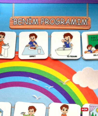 Benim Programım Keçe Cırtlı Duvar Panosu