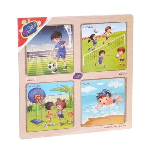 Ahşap Eğitici 4lü Puzzle Gezegenler Denizaltı