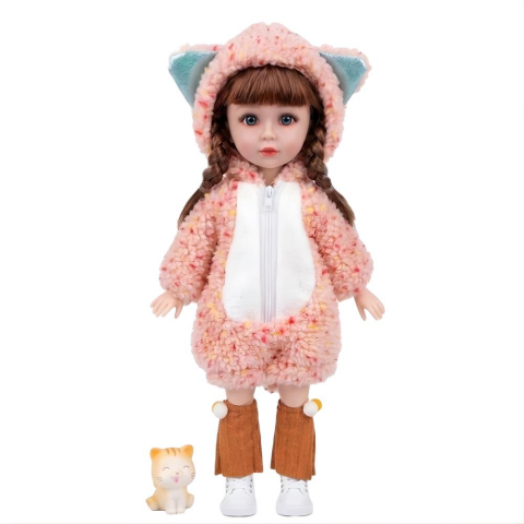 Kostümlü Kız Oyuncak Bebek 18 cm
