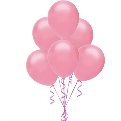 12'' Uzay Pastel Pembe Balon 100'lü