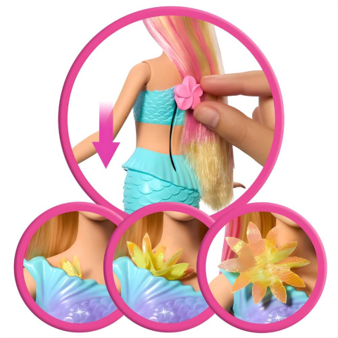 Barbie Büyülü Çiçekler Deniz Kızı Bebeği JDM72