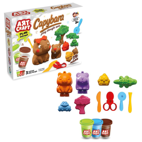 Art Craft Capybara Hamur Set 168 gr / Capybara Play Dough Hamur Set 168 gr