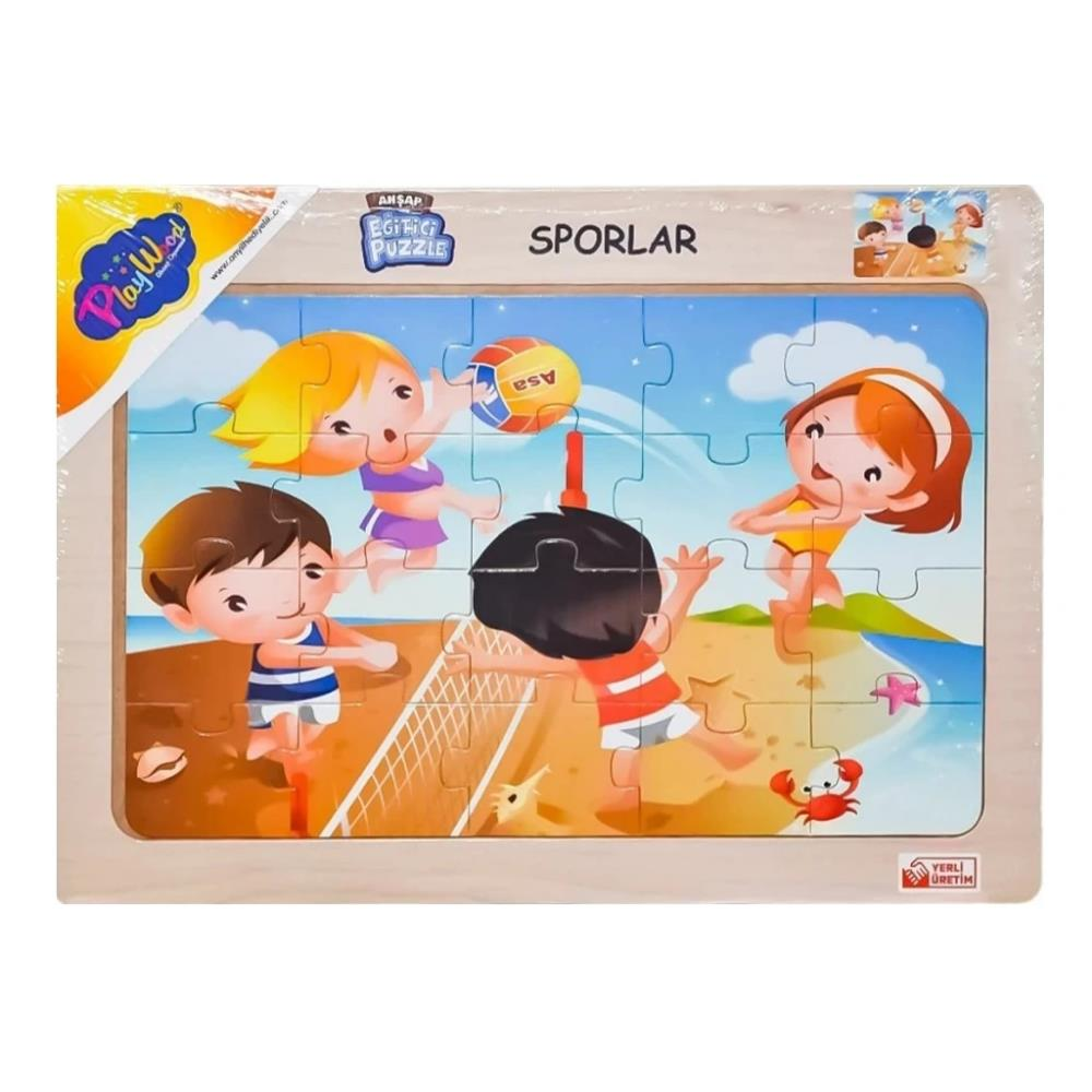 Ahşap Eğitici Puzzle / Sporlar