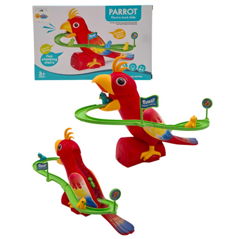 Pilli Sesli Işıklı Papağan Kaydırak
