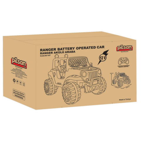 Ranger 12V Akülü Uzaktan Kumandalı Araba Metalik Mavi (05 107)