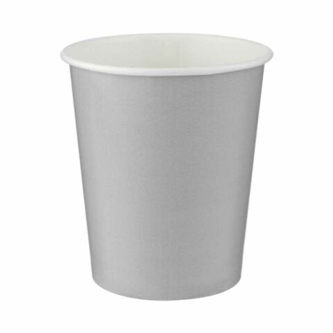 Karton Bardak Gri/Gümüş 8 li