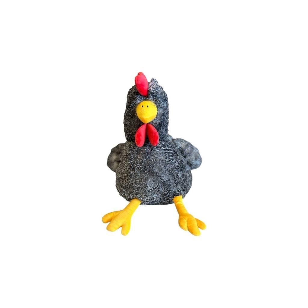 Oyuncak Peluş Sesli Çilli Horoz Gri