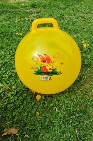 Zıp Zıp Kanguru Zıplama Plates Topu Çocuk Plates Topu 100 Cm Çap 55 Cm