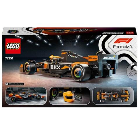 LEGO Speed Champions McLaren F1 Team MCL38 Yarış Arabası 77251 - 10 Yaş ve Üzeri Çocuklar için Yaratıcı Oyuncak Yapım Seti (269 Parça)