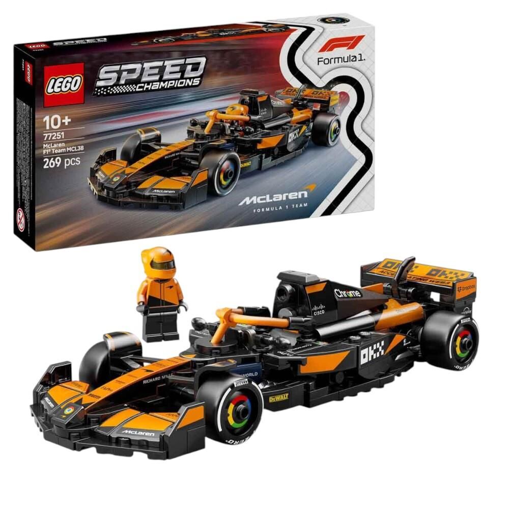 LEGO Speed Champions McLaren F1 Team MCL38 Yarış Arabası 77251 - 10 Yaş ve Üzeri Çocuklar için Yaratıcı Oyuncak Yapım Seti (269 Parça)