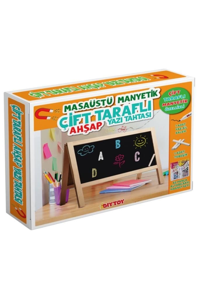 Masaüstü Manyetik Çift Taraflı Ahşap Yazı Tahtası