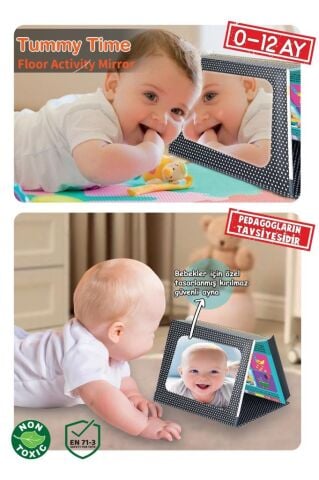 Tummy Time Aynalı Zeka Kartları-eğitici Kartlar