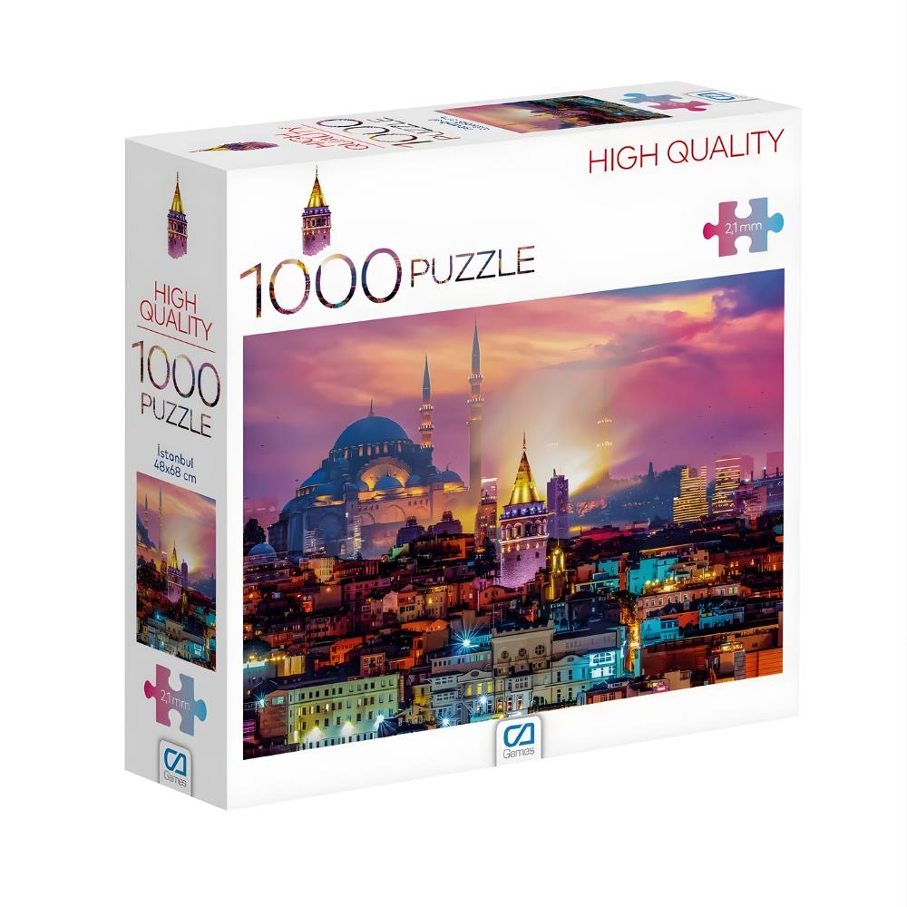 CA Games İstanbul Manzarası 1000 Parça 2,2mm Kalınlık 48x68cm Profesyonel Hobi Puzzle Yapboz Serisi