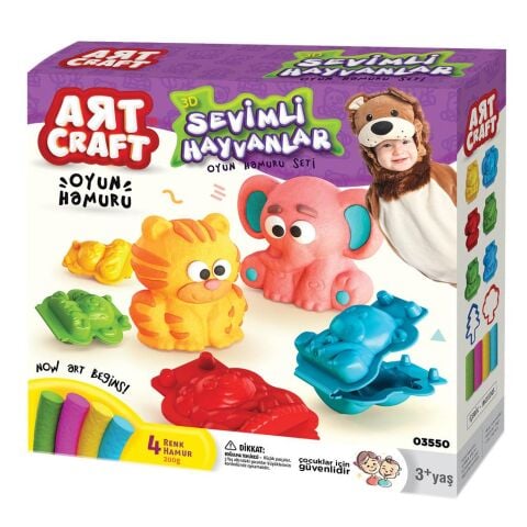 3D Hayvanlar Hamur Set 200 Gr