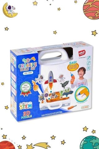 3d Yaratıcı 398 Parça Eğitici Matkap Tamir ve Oyun Seti Uzay Temalı