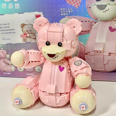 Jaki Yapı Blokları Pembe Ayı 733 Parça