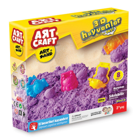 Art Craft 3D Hayvanlar Kinetik Kum Seti 500gr