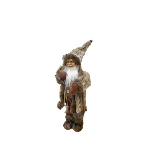 Noel Baba Kahverengi Elbiseli 45Cm