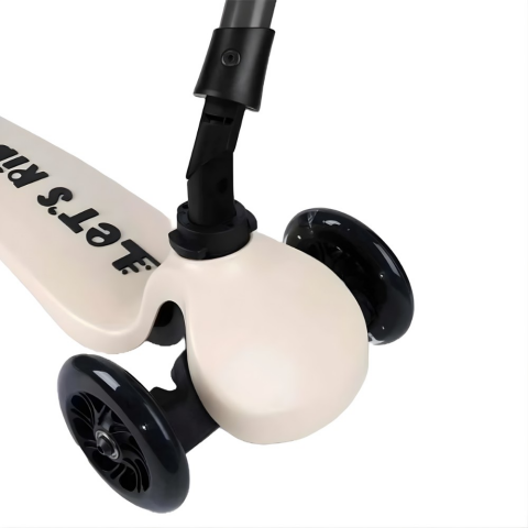 LC Let's Ride Two Işıklı Katlanabilir 3 Tekerlekli Scooter Bej