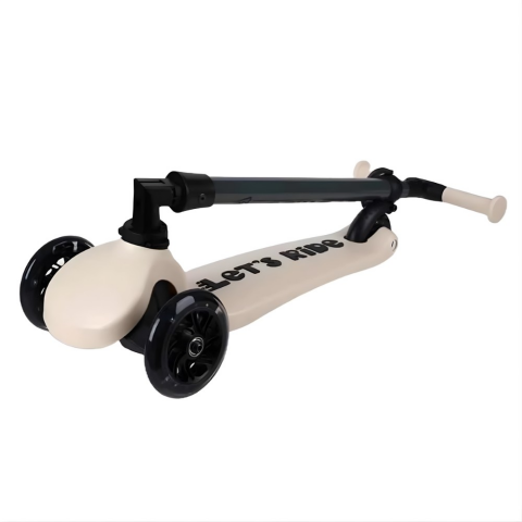 LC Let's Ride Two Işıklı Katlanabilir 3 Tekerlekli Scooter Bej