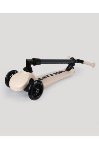 LC Let's Ride Two Işıklı Katlanabilir 3 Tekerlekli Scooter Bej