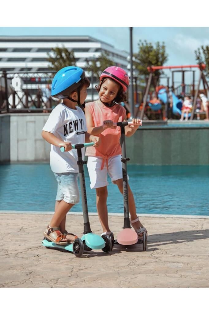 LC Let's Ride Two Işıklı Katlanabilir 3 Tekerlekli Scooter Bej
