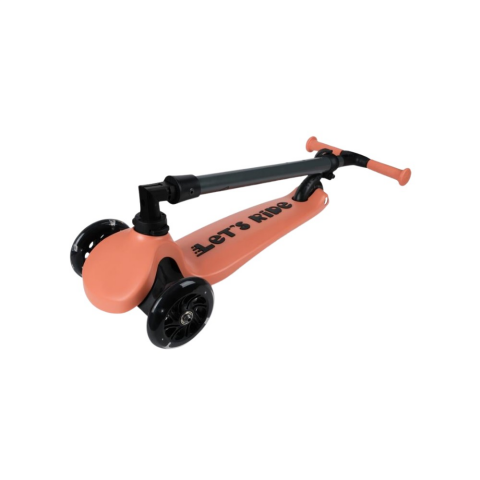 LC Let's Ride Two Işıklı Katlanabilir 3 Tekerlekli Scooter Somon
