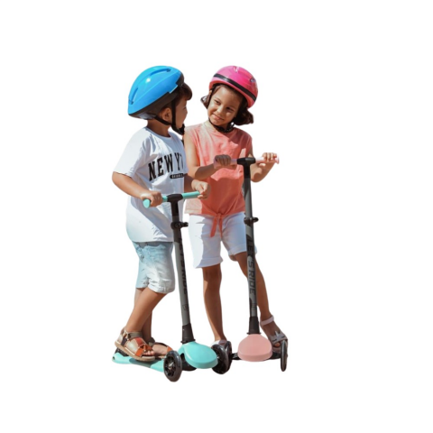 LC Let's Ride Two Işıklı Katlanabilir 3 Tekerlekli Scooter Somon