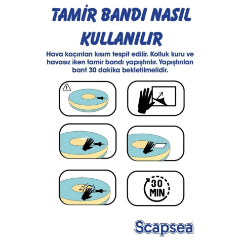 Scap Sea Çocuklar İçin İçi Dolgulu Yüzme Kolluğu 10kg - 40kg arası