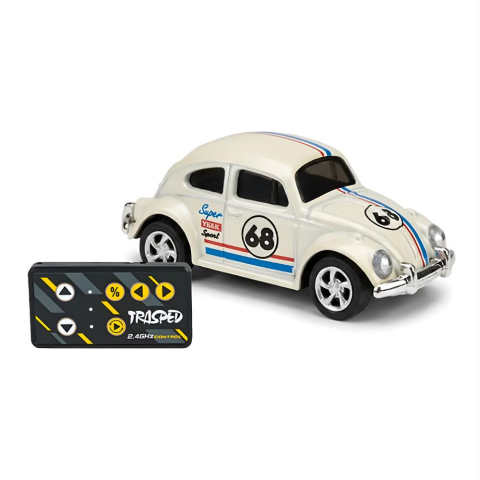Gokidy Full Fonksiyon Şarj Edilebilir Led Işıklı Metal Mini Uzaktan Kumadanlı Araba 1:64 Ölçek - Beyaz