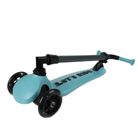 LC Let's Ride Two Işıklı Katlanabilir 3 Tekerlekli Scooter Turkuaz