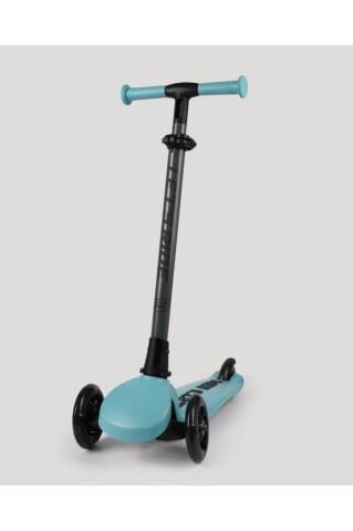 LC Let's Ride Two Işıklı Katlanabilir 3 Tekerlekli Scooter Turkuaz