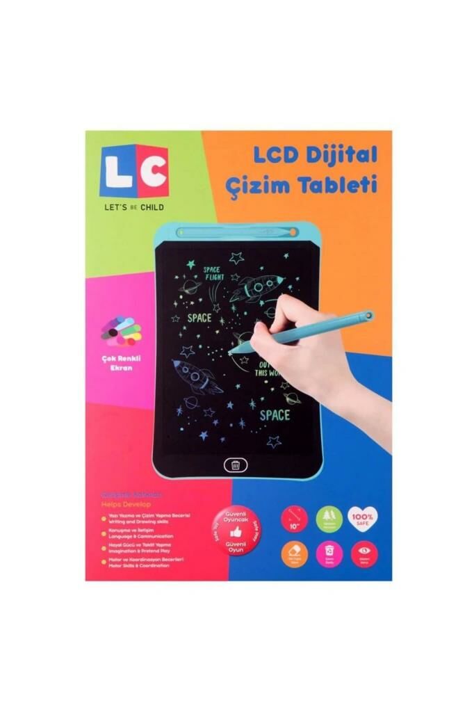 LC Dijital Renkli Çizim Tableti, Yazı Çizim Tableti, Çocuk Yazı Çizim Tableti, 12 Inç
