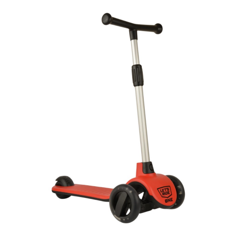 Let's Ride Işıklı ve 3 Tekerlekli Kırmızı Çocuk Scooter