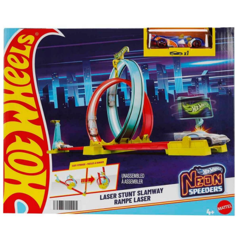 Hot Wheels Neon Yarışlar Çifte Çemberde Yarış Seti HPC05