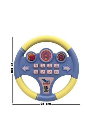 Nini Baby Direksiyon Eğitici Sesli Müzikli 21*21 Cm 8 Tuşlu Oyuncak Direksiyon