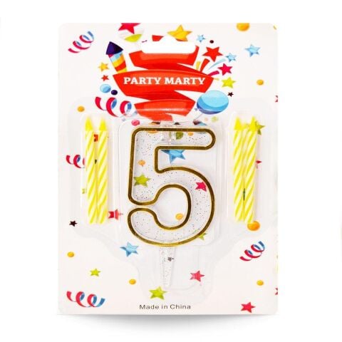 Mum Rakam Simli Şeffaf 5