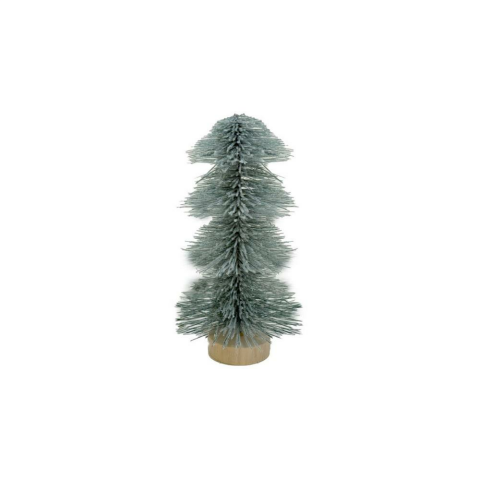 Mini Yılbaşı Ağacı Karlı Fırça Dallı Dekoratif Çam Ağacı 25 cm