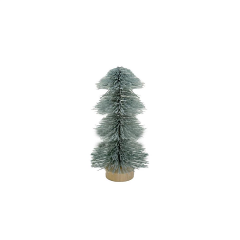 Mini Yılbaşı Ağacı Karlı Fırça Dallı Dekoratif Çam Ağacı 20 cm