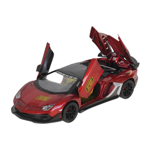 Seher 1:24 Metal Çek Bırak Sesli ve Işıklı Model Spor Araba (Karışık Renk)