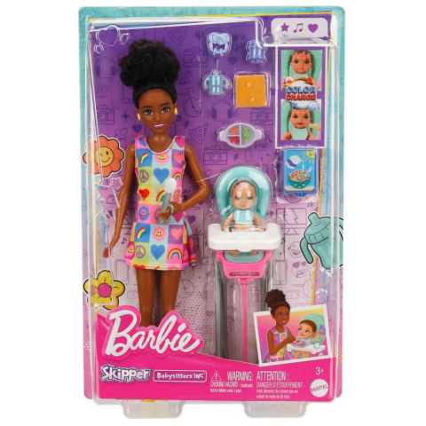 Barbie Bebek Bakıcısı Seti