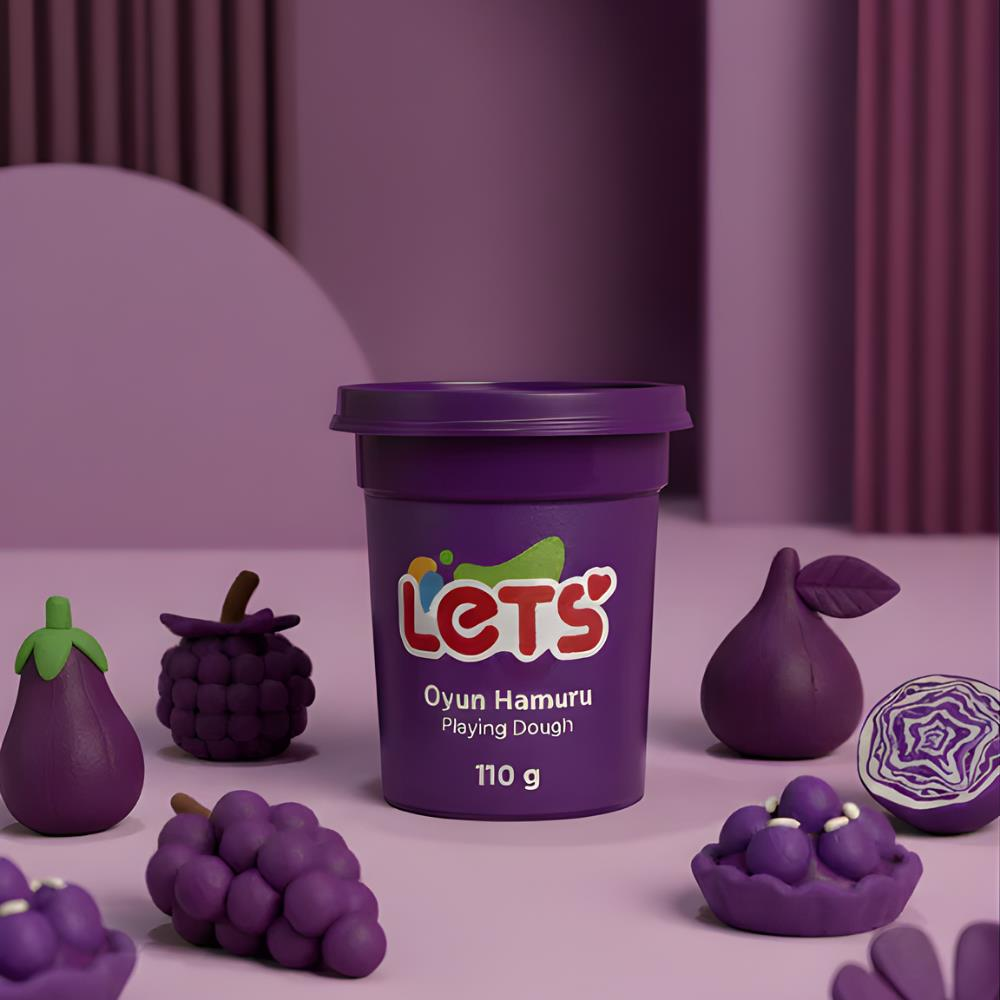 Let's Oyun Hamuru Tekli MOR RENK | 13 Renk Seçeneği