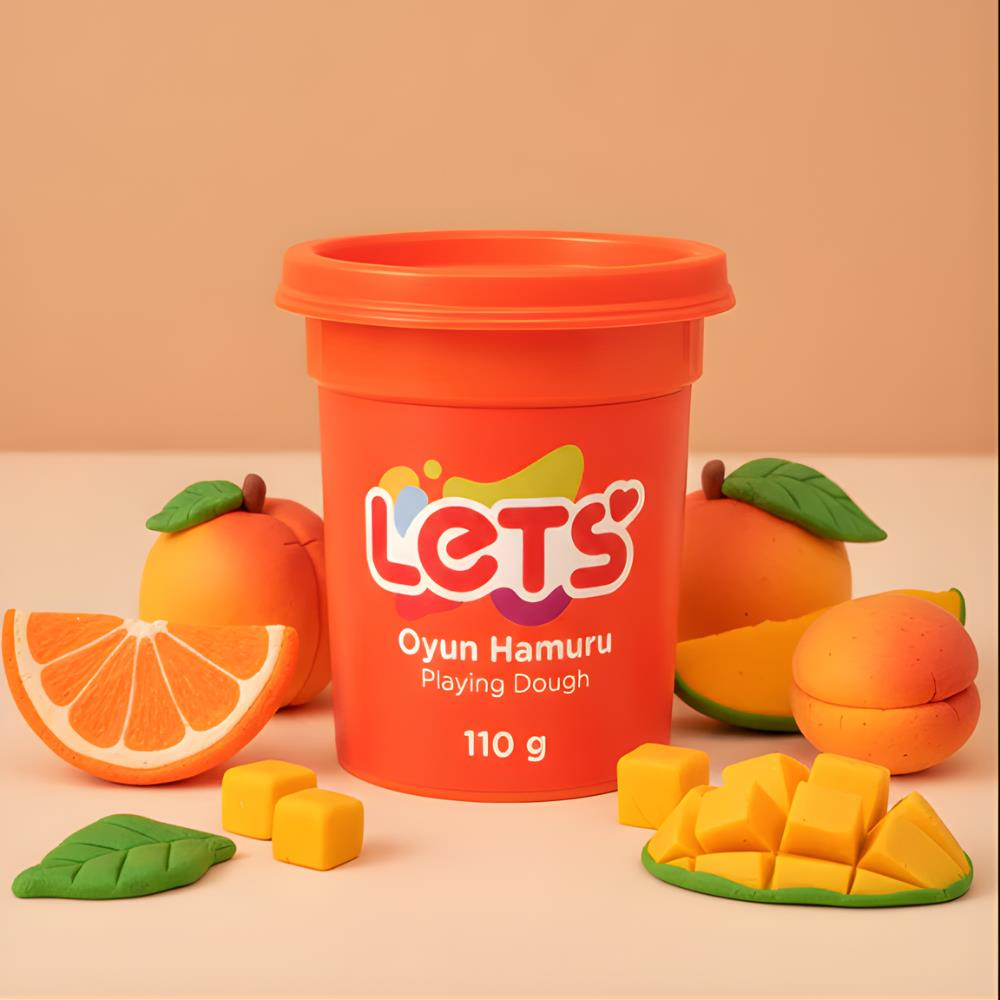 Let's Oyun Hamuru Tekli TURUNCU RENK | 13 Renk Seçeneği
