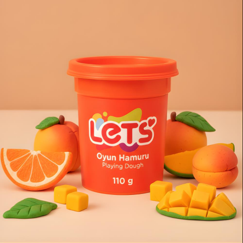 Let's Oyun Hamuru Tekli TURUNCU RENK | 13 Renk Seçeneği