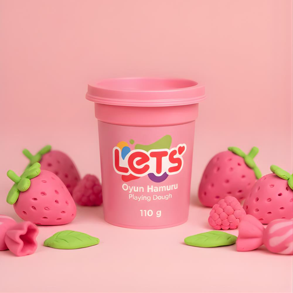 Let's Oyun Hamuru Tekli  PEMBE RENK | 13 Renk Seçeneği