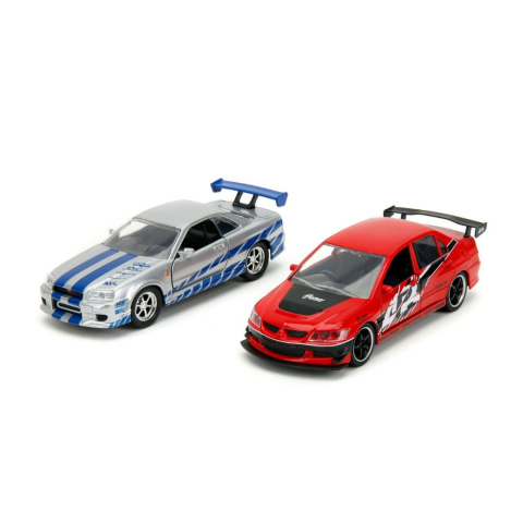 Hızlı & Öfkeli 2'li Paket, 2006 Mitsubishi Lancer Evo IX & Brian's 2002 Nissan Skyline GTR R34 Model Arabaları