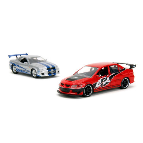 Hızlı & Öfkeli 2'li Paket, 2006 Mitsubishi Lancer Evo IX & Brian's 2002 Nissan Skyline GTR R34 Model Arabaları
