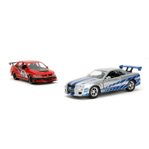 Hızlı & Öfkeli 2'li Paket, 2006 Mitsubishi Lancer Evo IX & Brian's 2002 Nissan Skyline GTR R34 Model Arabaları