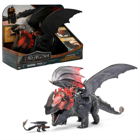 Ejderhanı Nasıl Eğitirsin Red Death Çiğneme Saldırısı Ejderha Figürü 28 cm
