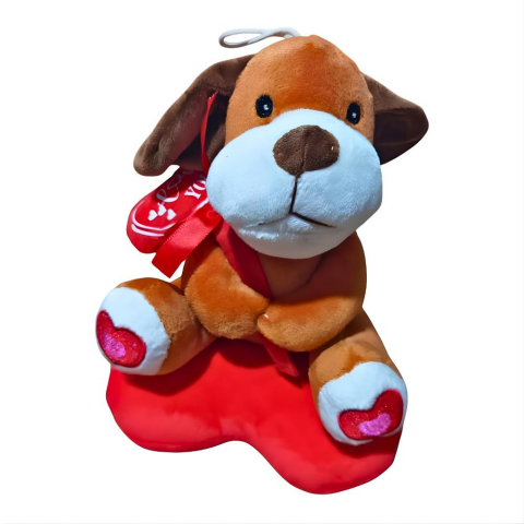 Peluş Kalp Üstüne Ayıcık 3 Asorti